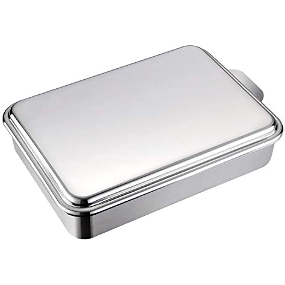 18/10 Stainless Steel 9 X 13 Inches Bakeware Rectangle Cake Pan With ...