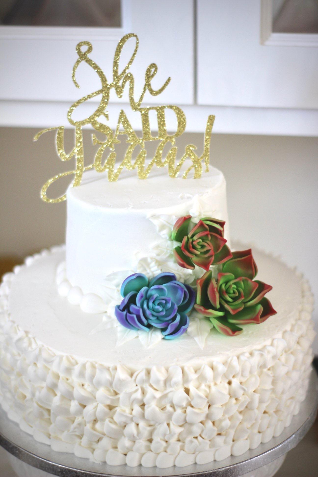 $36 Sams Club Cake with Etsy Cake Topper : weddingplanning