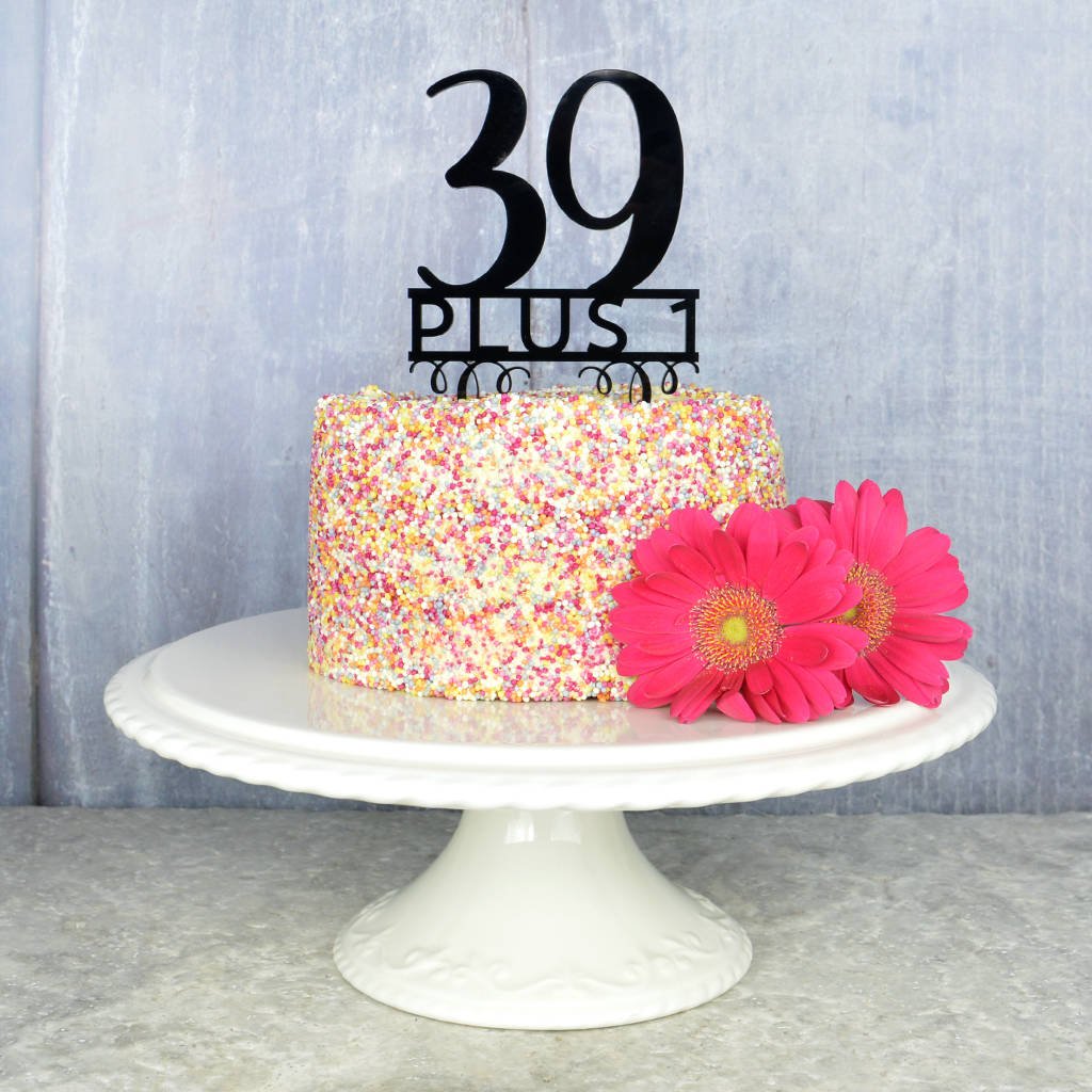 40th Birthday Cake Topper By Pink And Turquoise ...