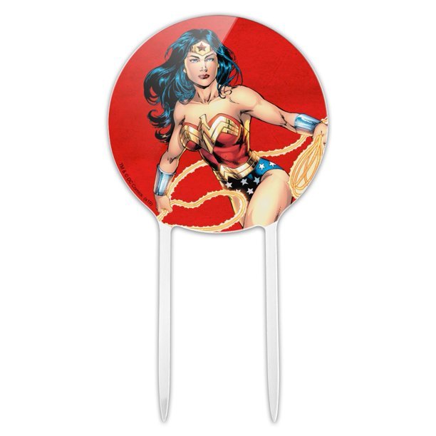 Acrylic Wonder Woman Character Cake Topper Party Decoration for Wedding ...