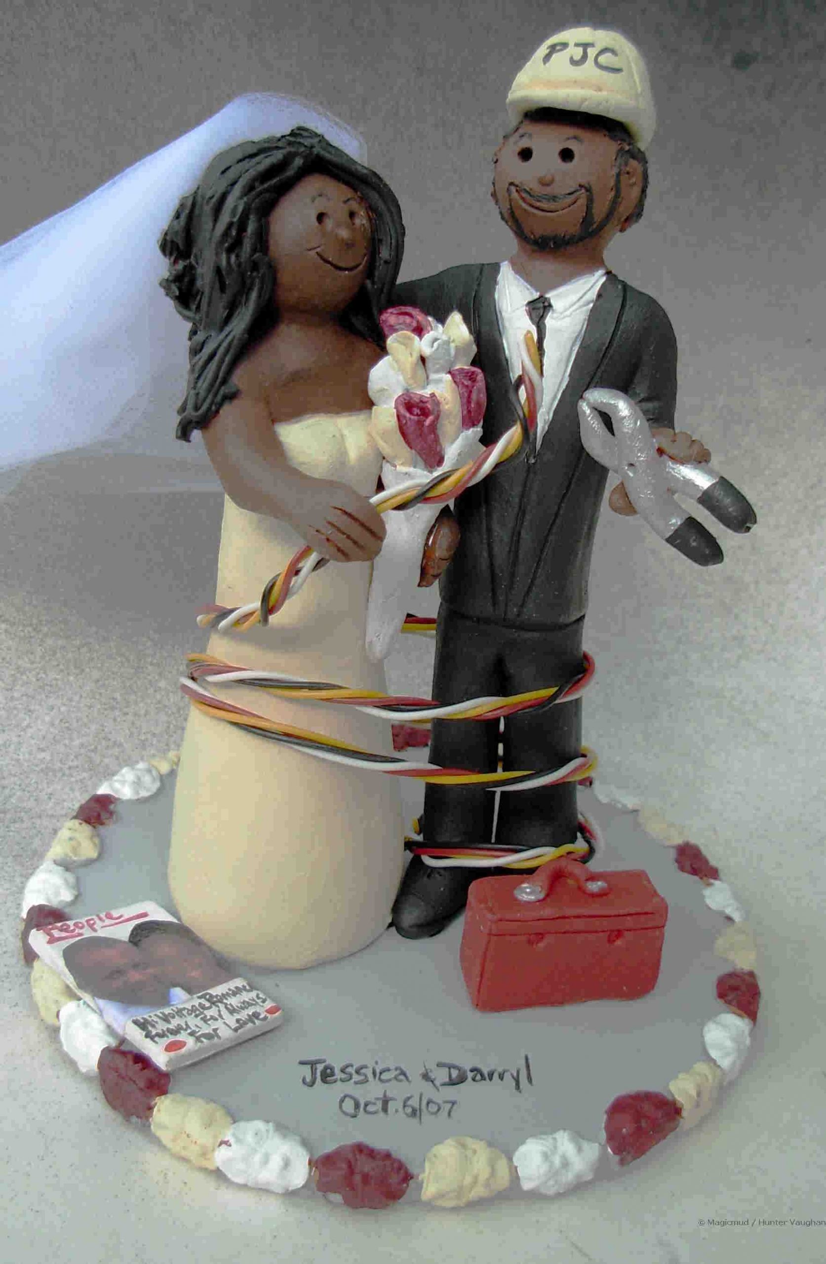 African American Wedding Cake Topper