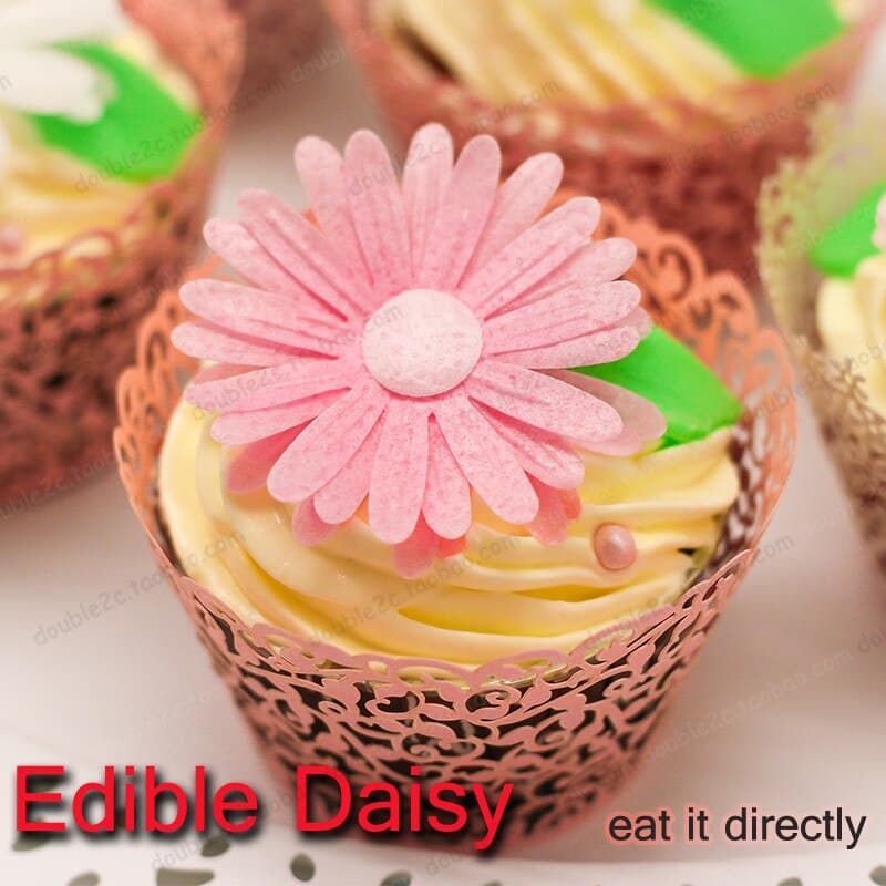 Aliexpress.com : Buy Edible Daisy Cake Decoration,Double Daisies,24pcs ...