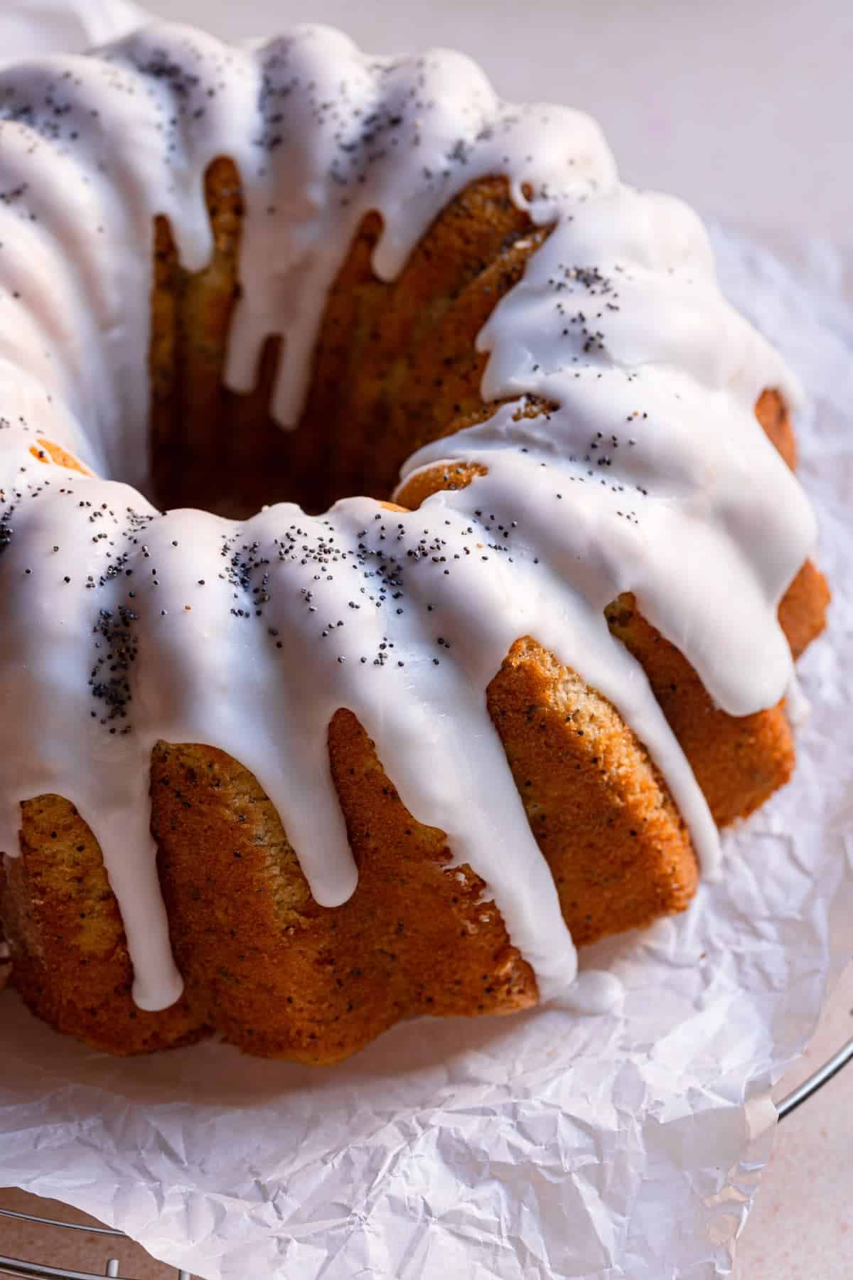 Almond Poppyseed cake is moist, tender, soft, and flavorful.