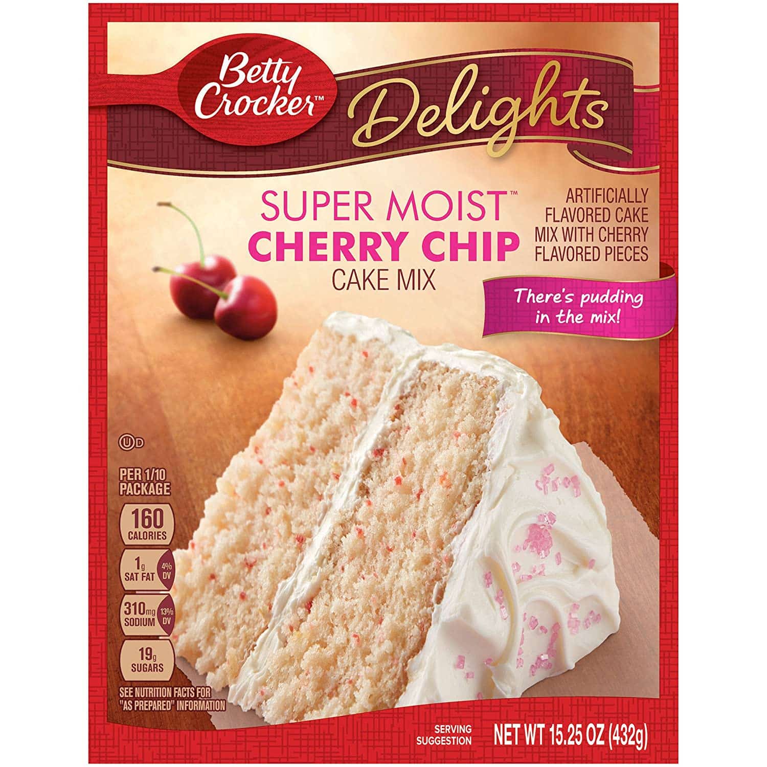 Amazon.com : Betty Crocker Super Moist Cake Mix Cherry Chip 15.25 oz ...