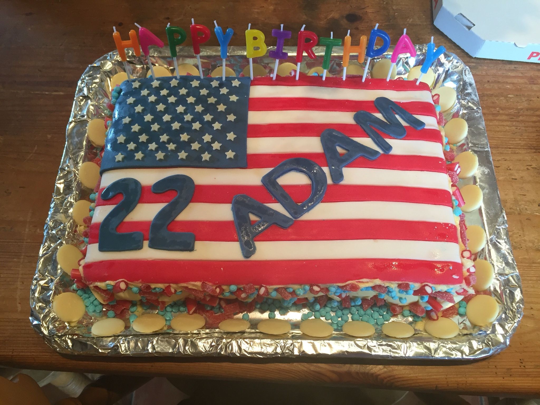 American flag birthday cake #homebaking #birthdaycake #usa ...