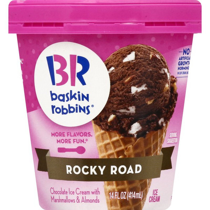 Baskin Robbins Ice Cream, Rocky Road (14 oz)