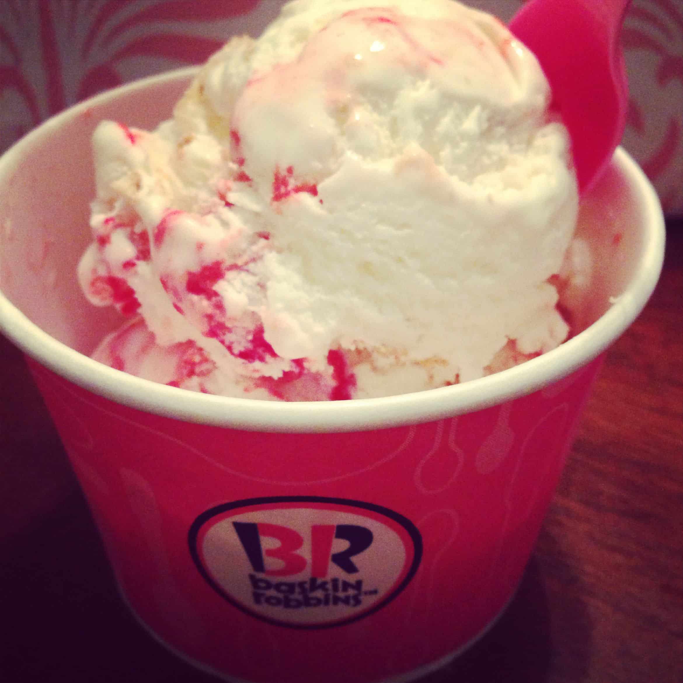 Baskin Robbins strawberry cheesecake ice cream !