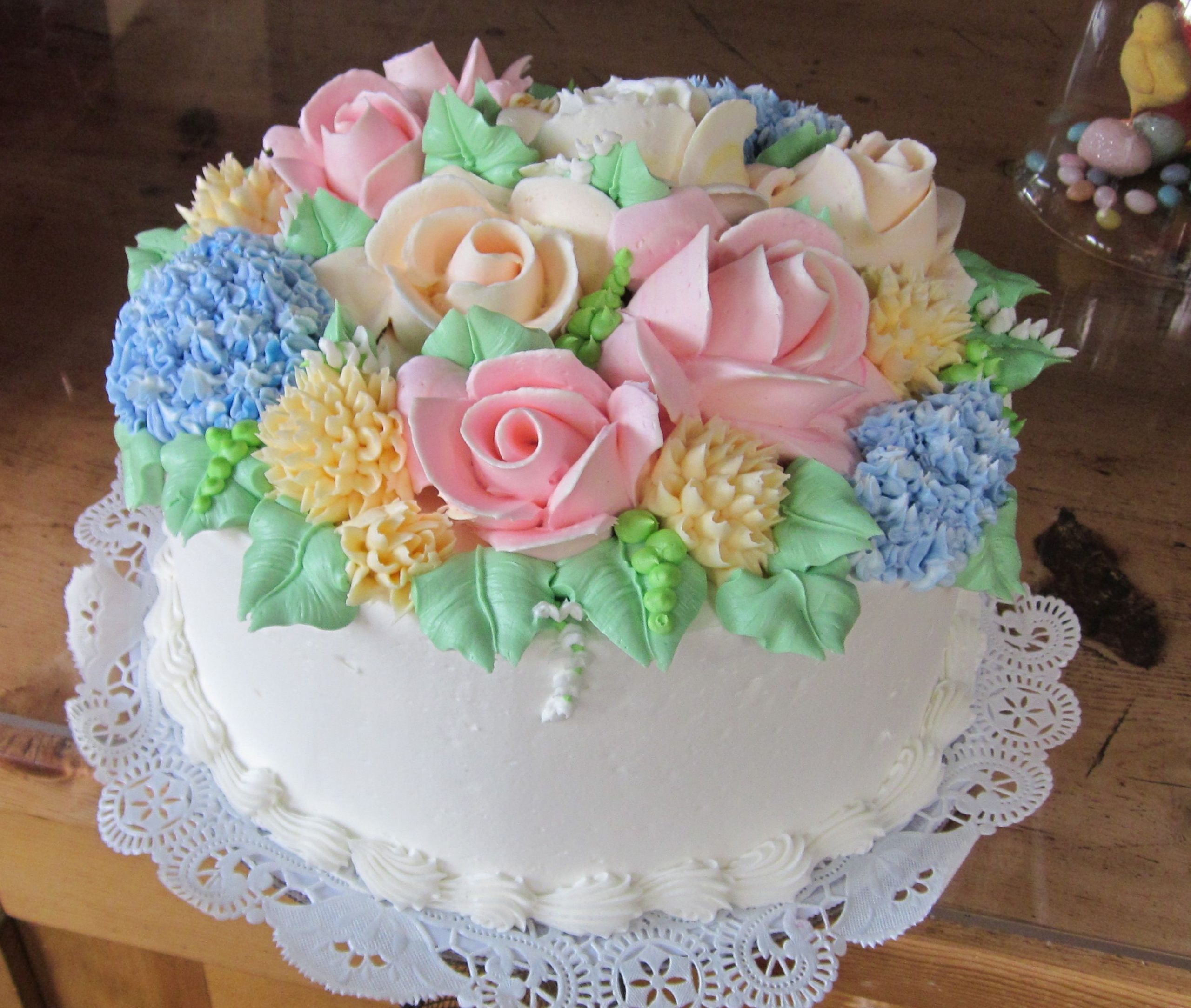 Beautiful Pastel Spring Bouquet Cake #icingonthecakelg