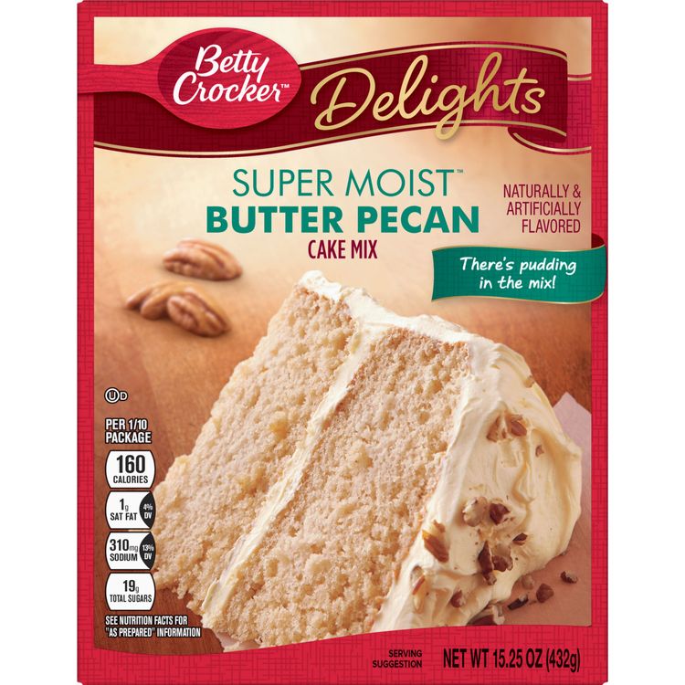 Betty Crocker Super Moist Butter Pecan Cake Mix, 15.25 oz ...