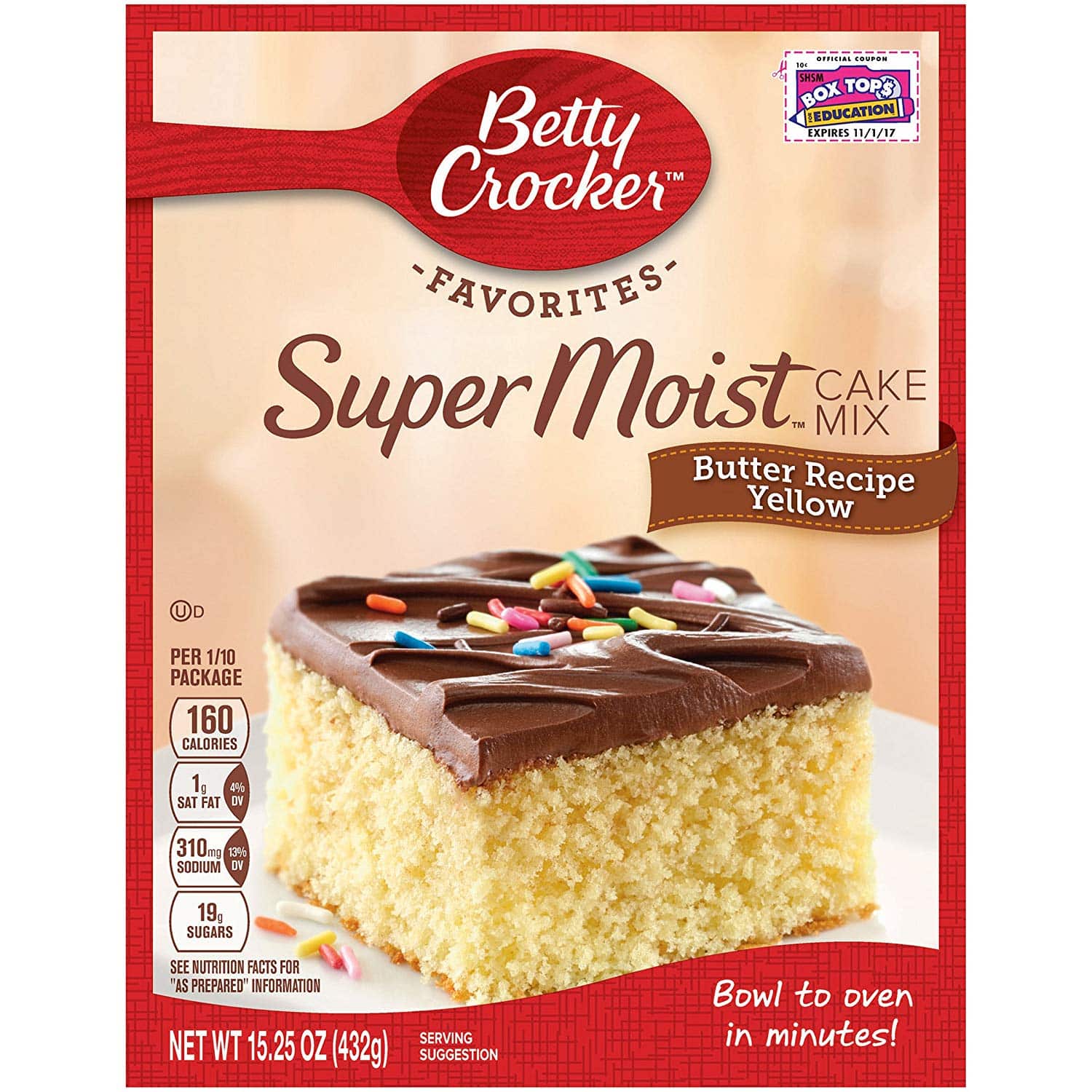 Betty Crocker Super Moist Butter Recipe Yellow Cake Mix 15.25oz 432g ...