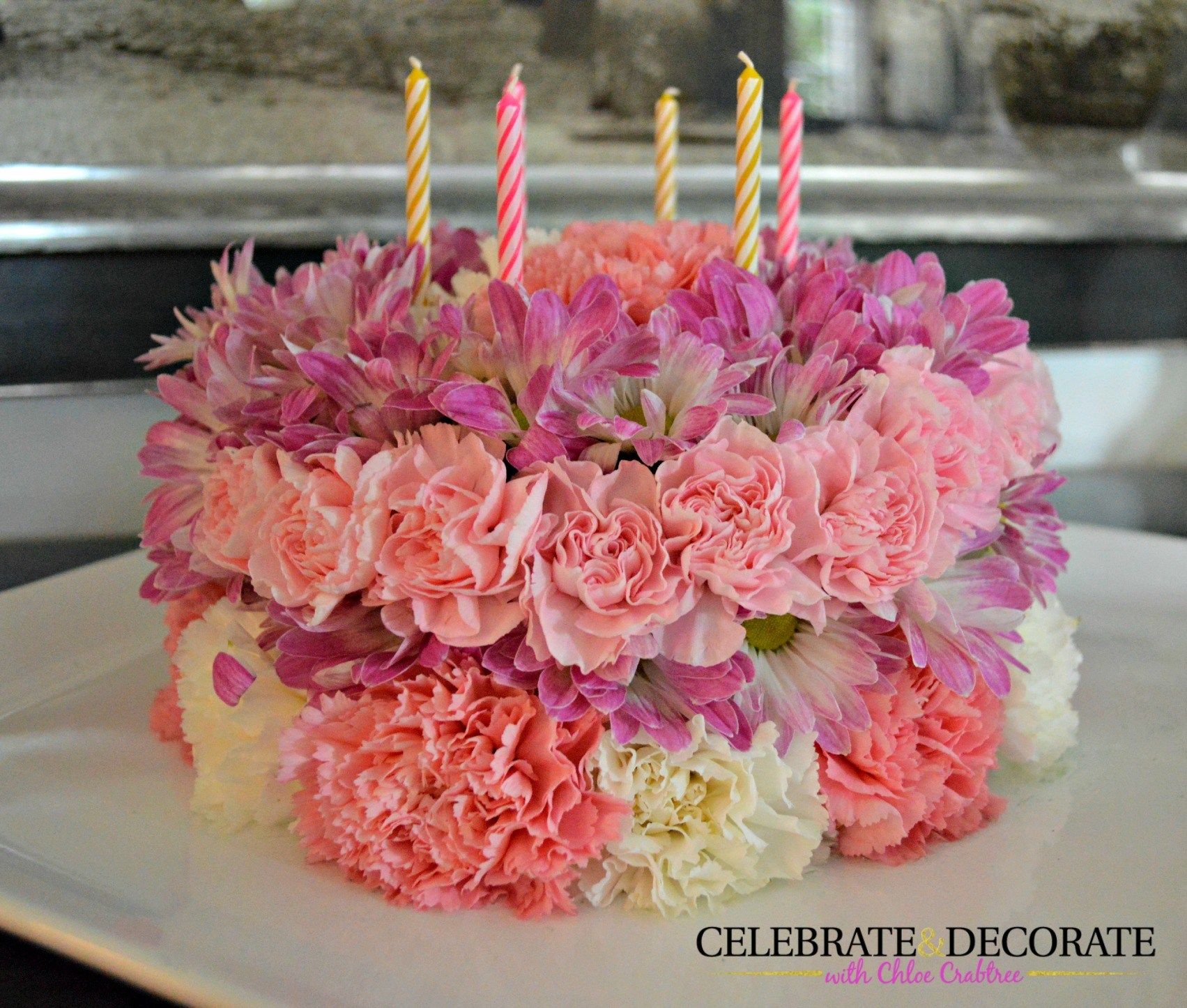 Birthday Cake Flowers How To Make A Floral Birthday Cake ...