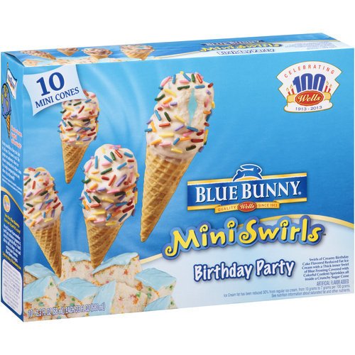 Blue Bunny Mini Swirls Birthday Party Ice Cream Cones ...