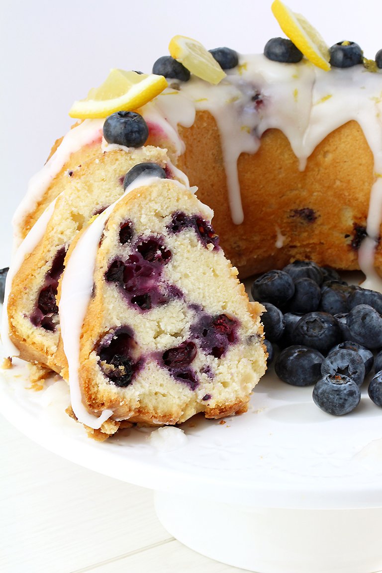 Blueberry Lemon Yogurt Bundt Cake