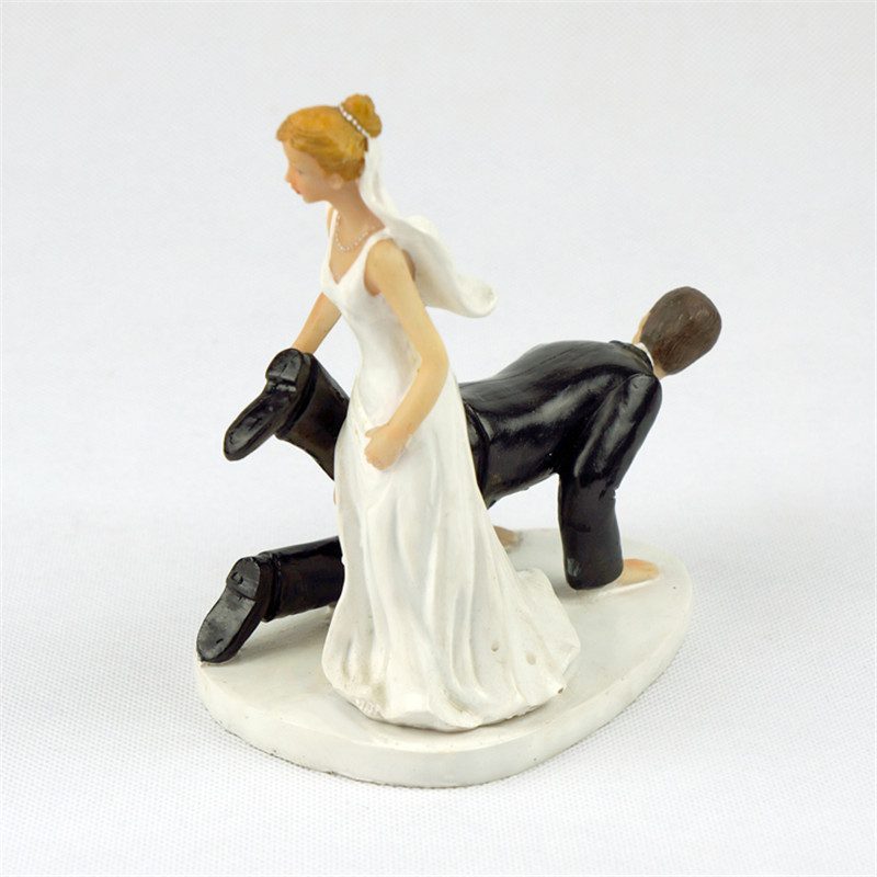 Bride and Groom Funny Cake Topper For Wedding