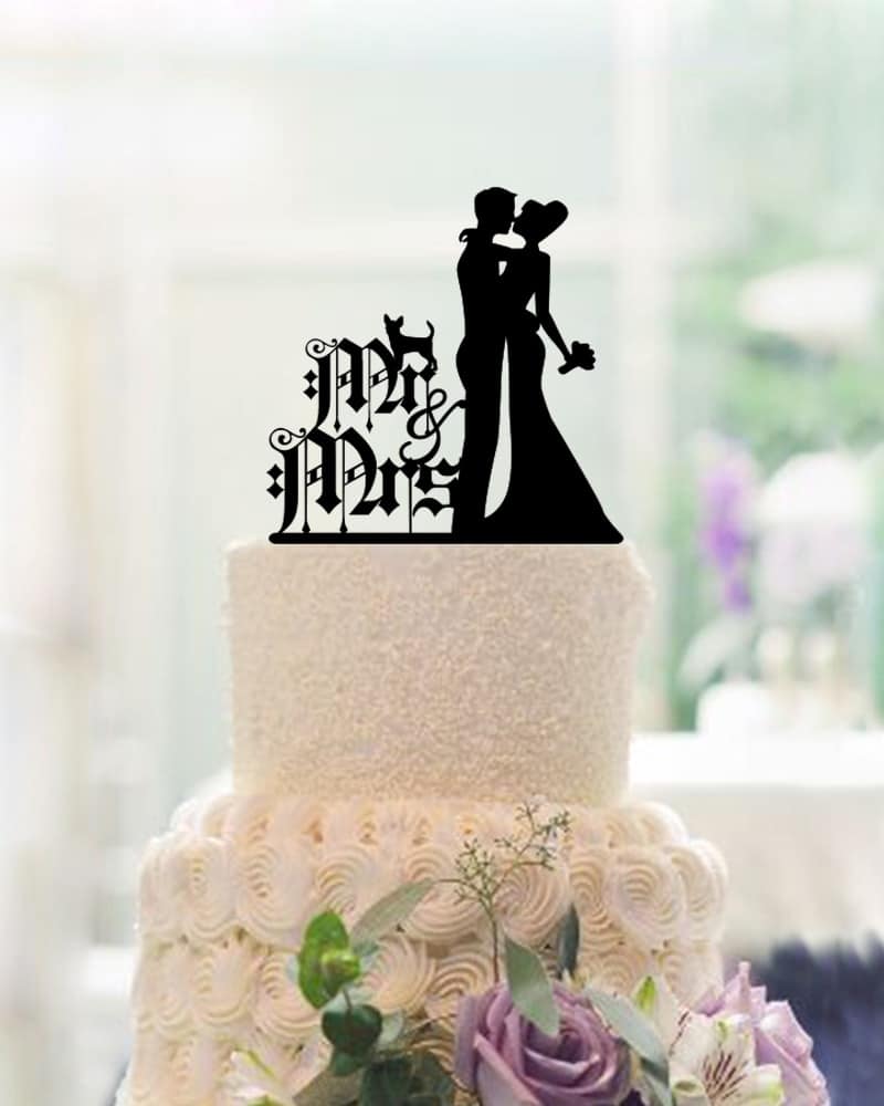 Bride And Groom Wedding Decoration Personalized Cake Toppers Acrylic ...
