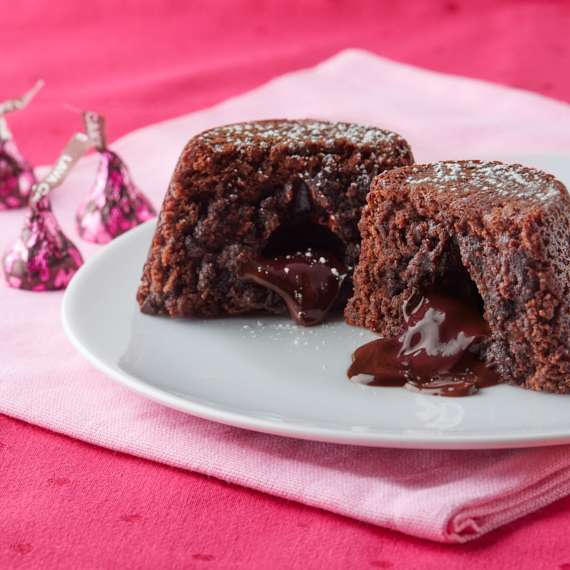 Brownie Lava Cake Recipe with Lava Cake KISSES Chocolates