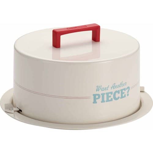 Cake Boss Serveware Metal Cake Carrier, Want Another Piece