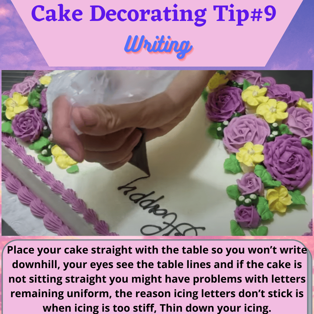 Cake Decorating Writing