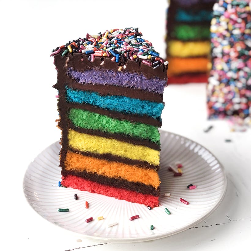 Chocolate Fudge Rainbow Cake by Carlo