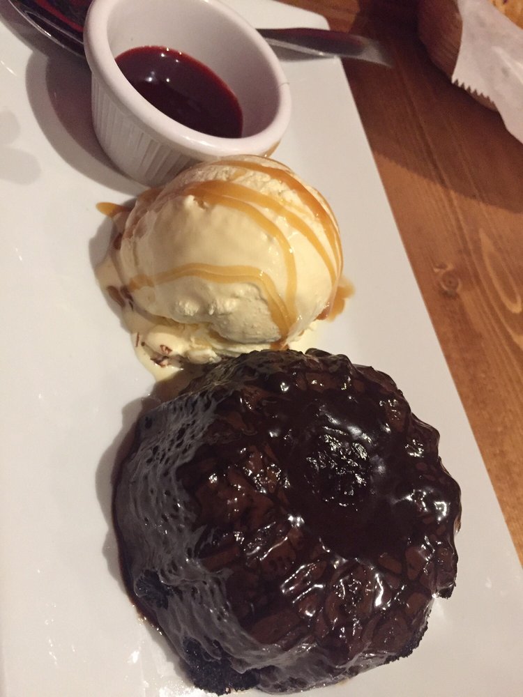 Chocolate lava cake. Meh. Literally tastes like the one from Jack in ...