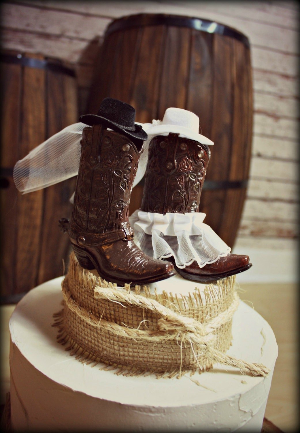 Cowboy Boots Wedding Cake Topper
