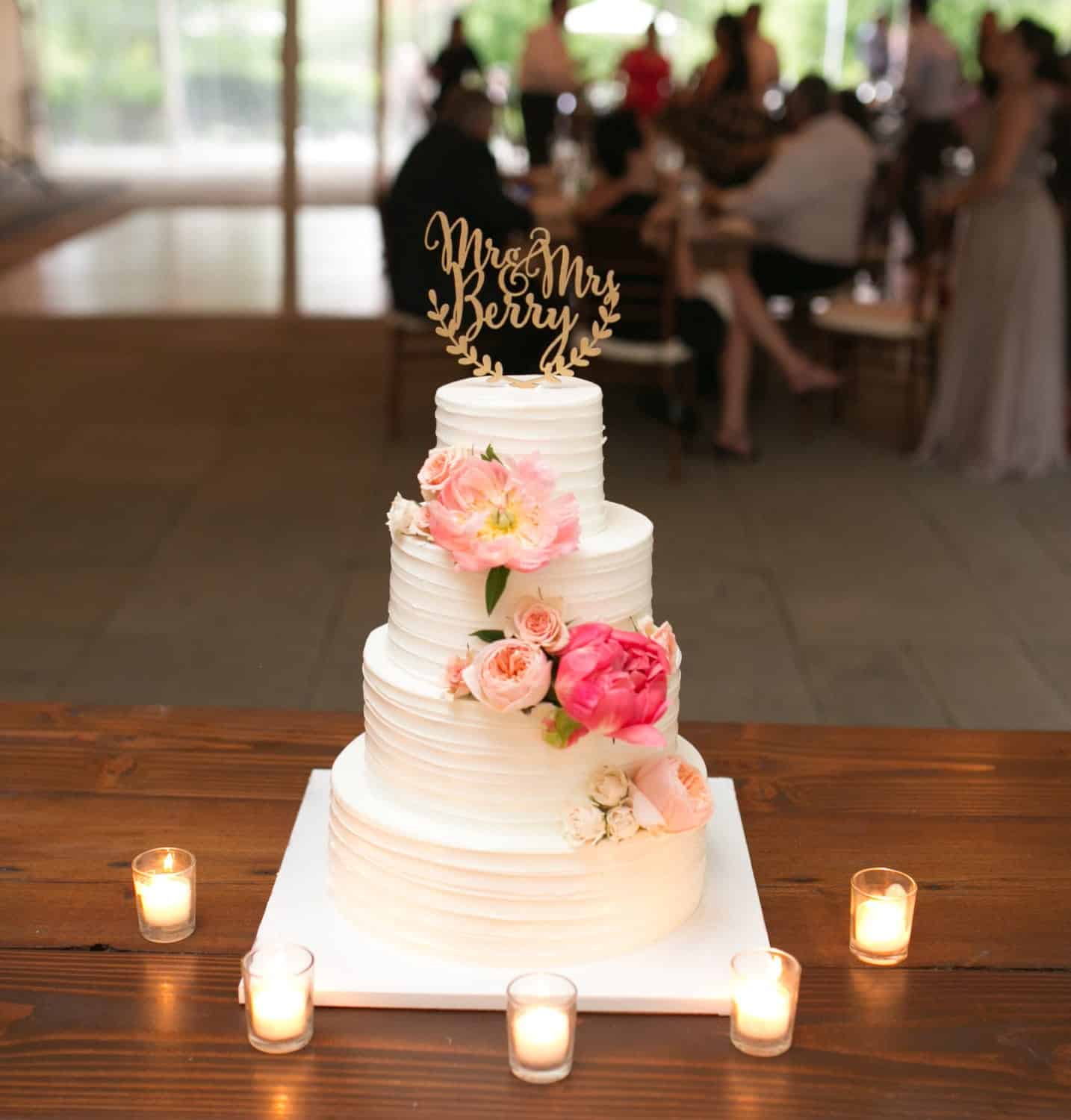 Custom wedding cake topper personalized cake topper rustic