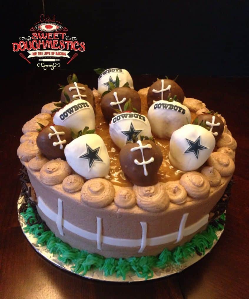 Dallas cowboys German chocolate cake by Sweet Doughmestics