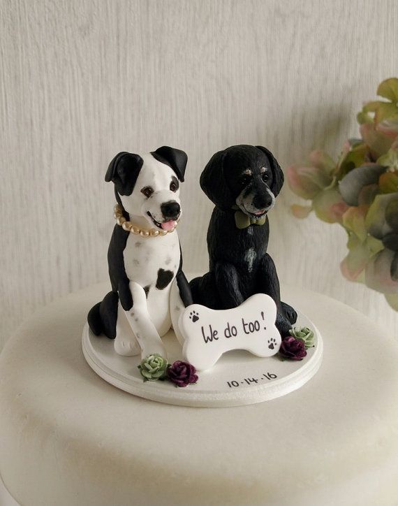 Dog Wedding Cake Topper Custom Dog Cake Topper by ...