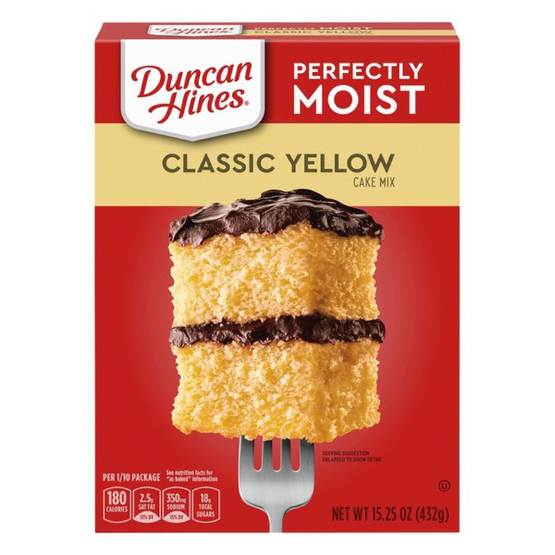 Duncan Hines Cake Mix, Classic Yellow, Perfectly Moist (15 ...