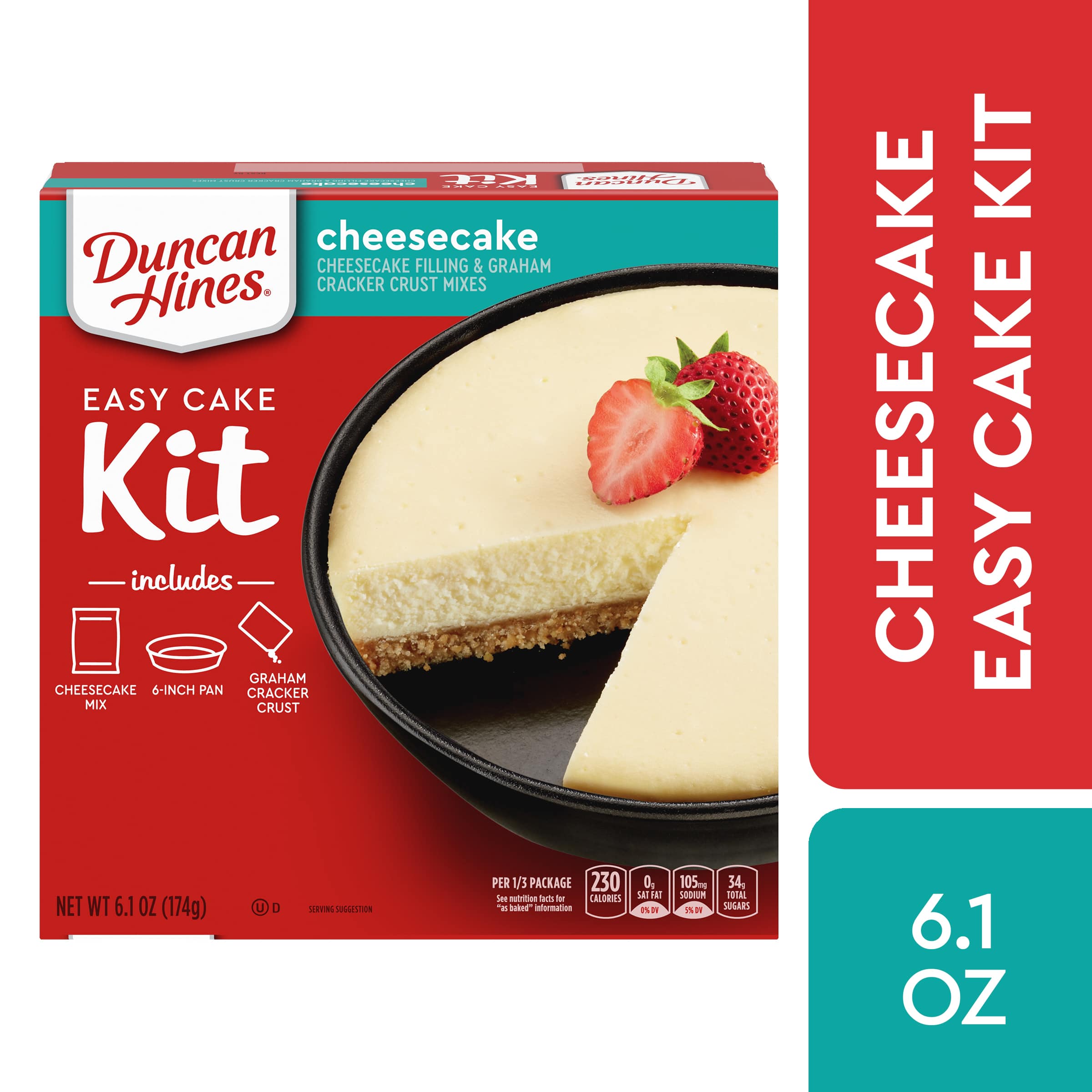 Duncan Hines Easy Cake Kit Cheesecake Filling &  Crust Mix, 6.1 OZ ...
