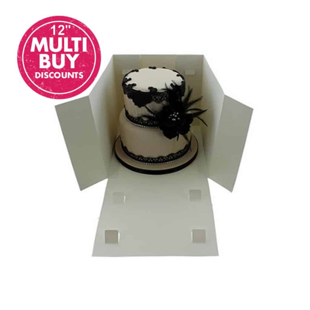 Extra deep 12 inch cake boxes with a window