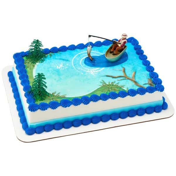 Fishing with Action DecoSet with 1/4 sheet Edible Cake Topper Image ...