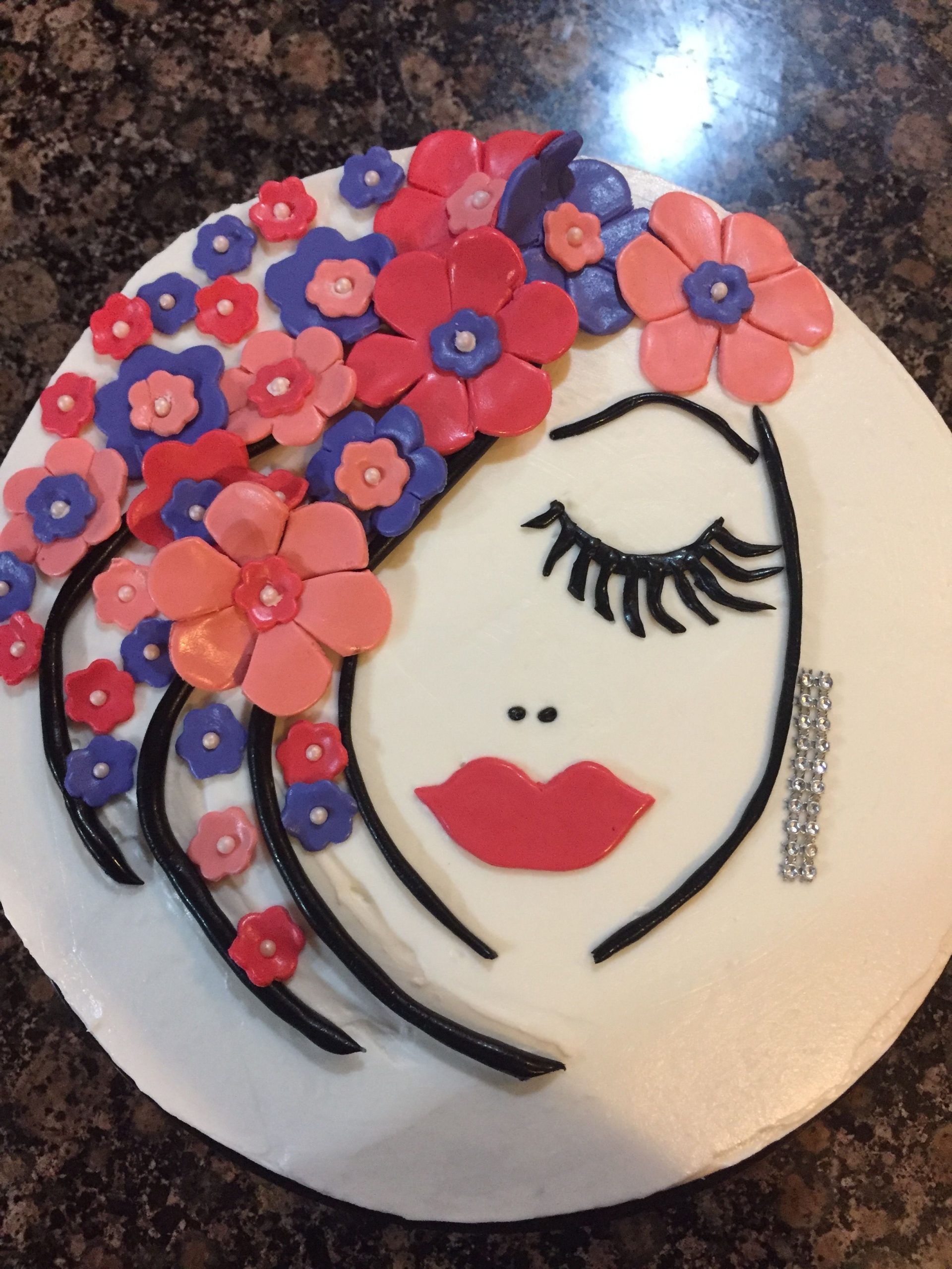 Flower girl birthday cake