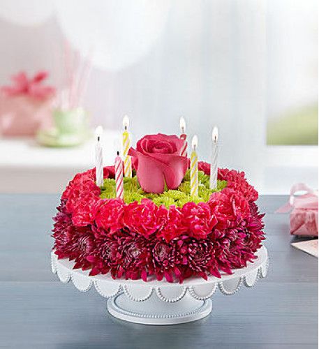 fresh floral cake of #roses, mums, #carnations and more