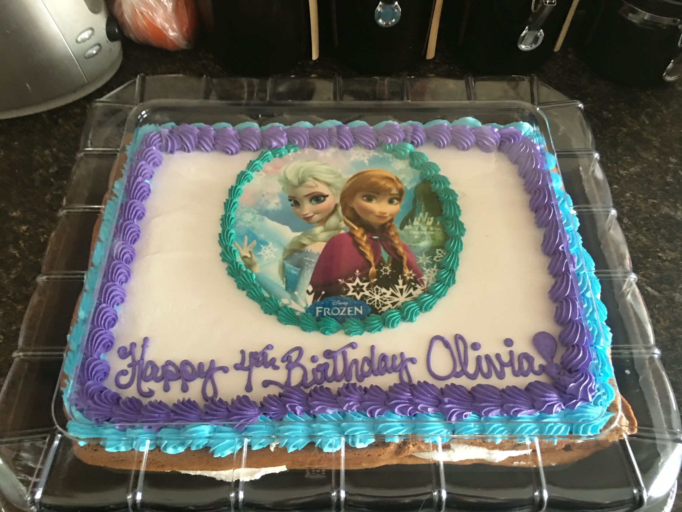 Frozen themed cookie cake. Ordered from Sam