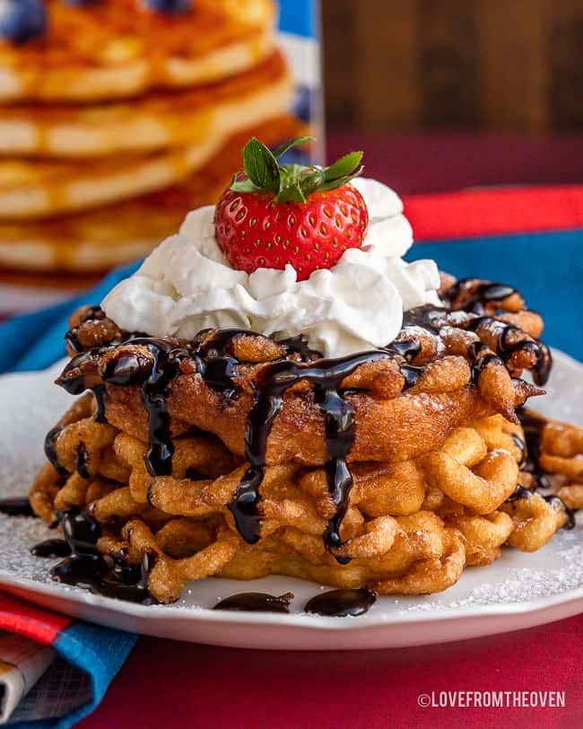 Funnel Cake Made With Pancake Mix (Love From The Oven) in ...