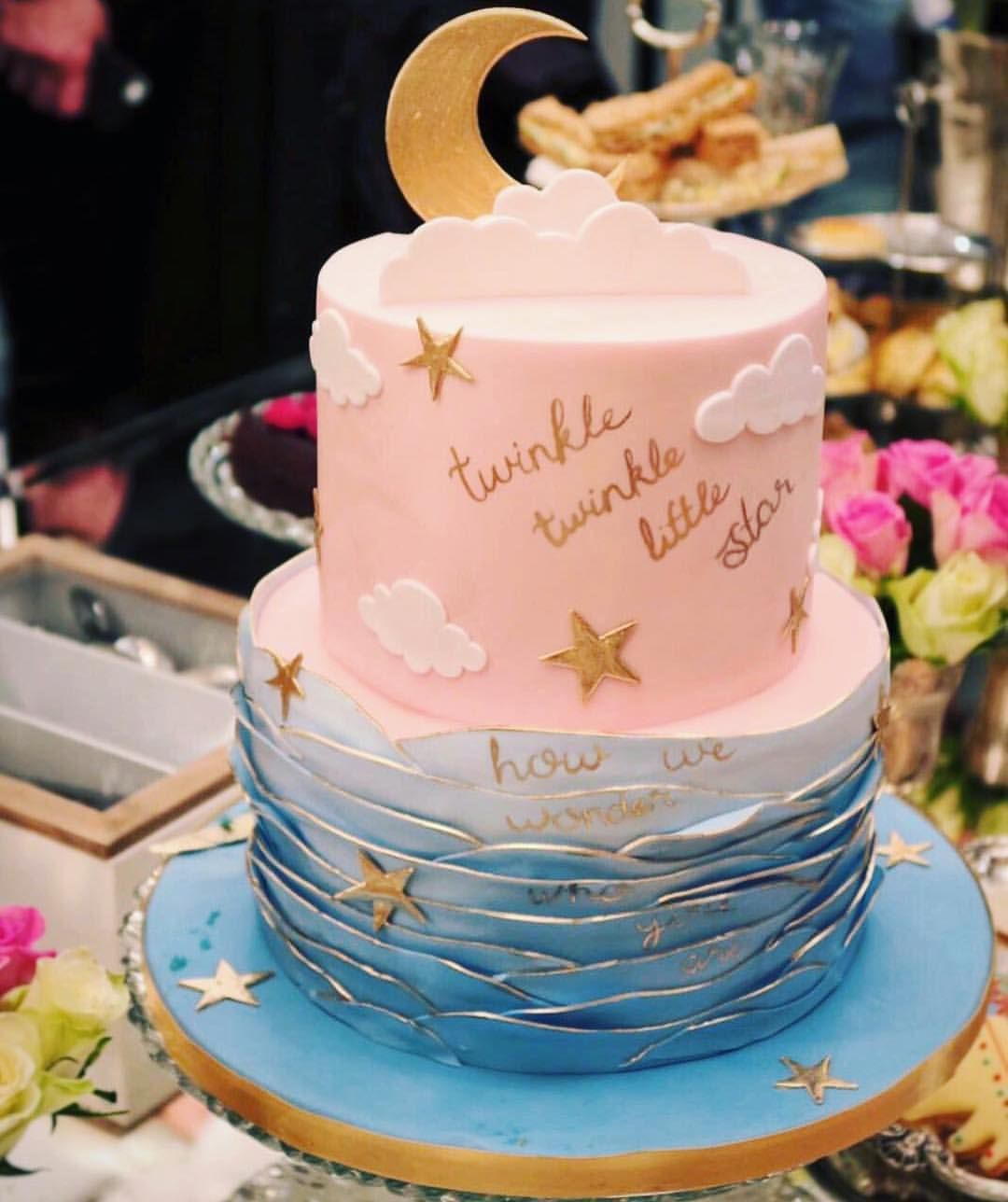 Gender reveal baby shower cake twinkle twinkle little star ...