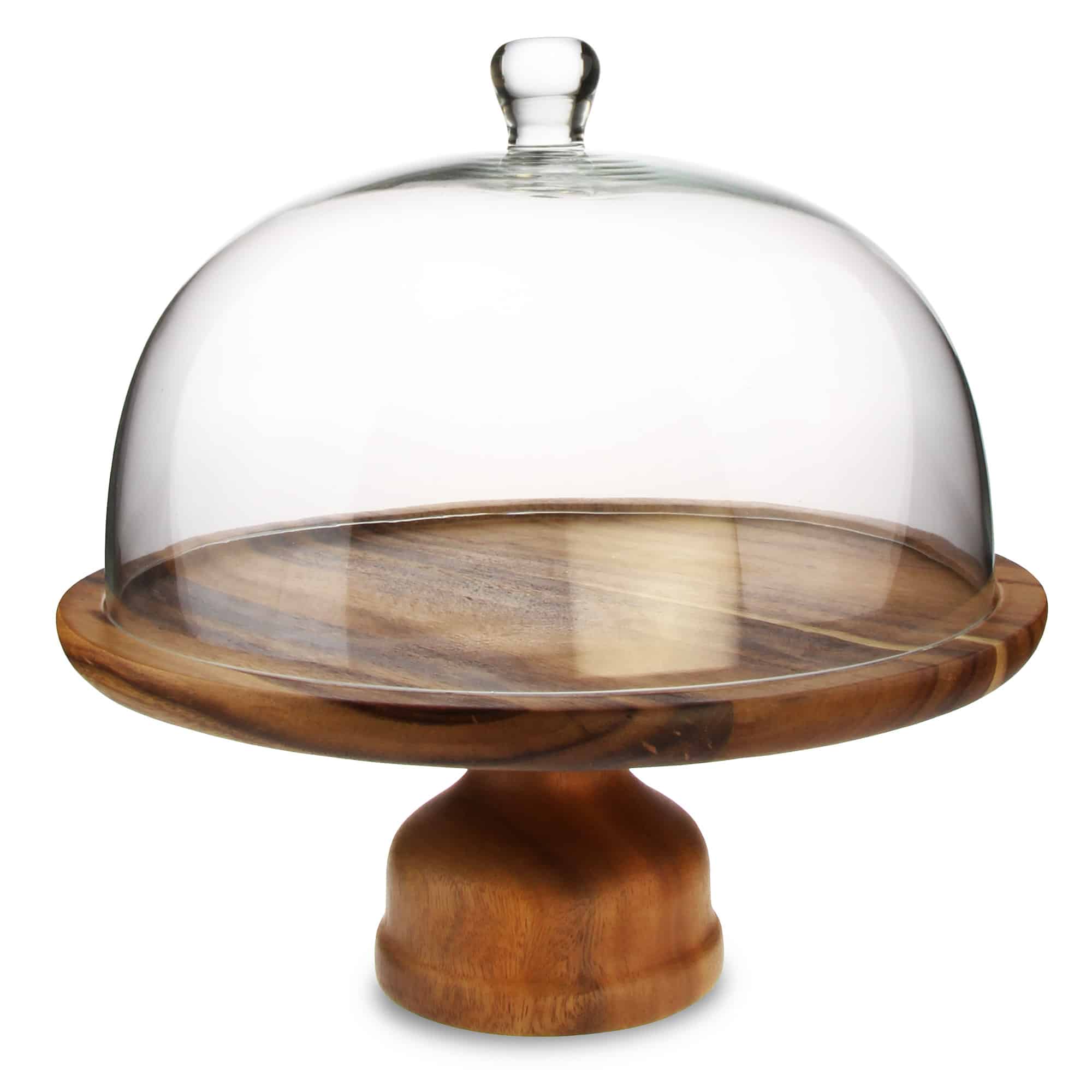 Genware Wooden Cake Stand and Dome Set at drinkstuff.com