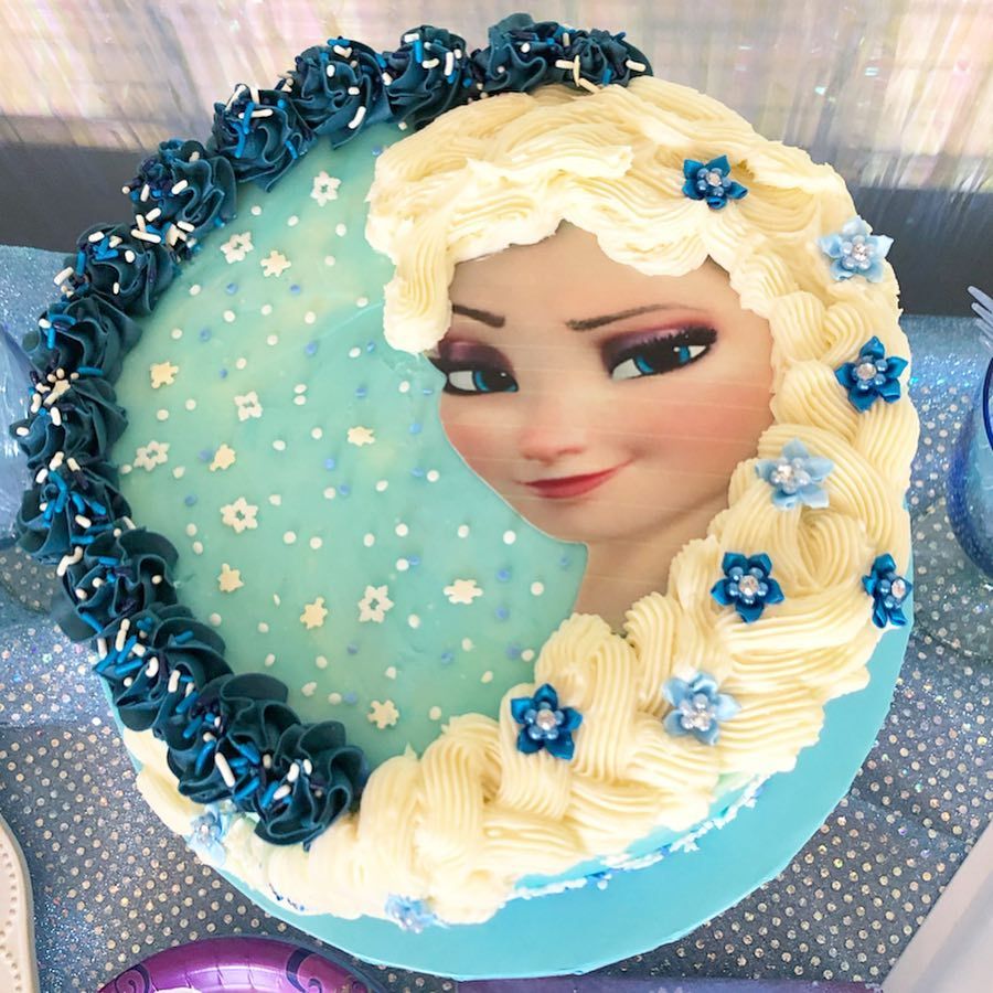 Girls Printed Edible Image on Cake