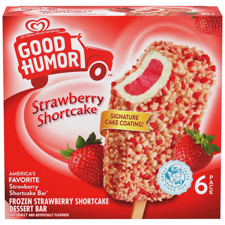 Good Humor Ice Cream &  Frozen Desserts Bar, Strawberry Shortcake, 6 ct ...