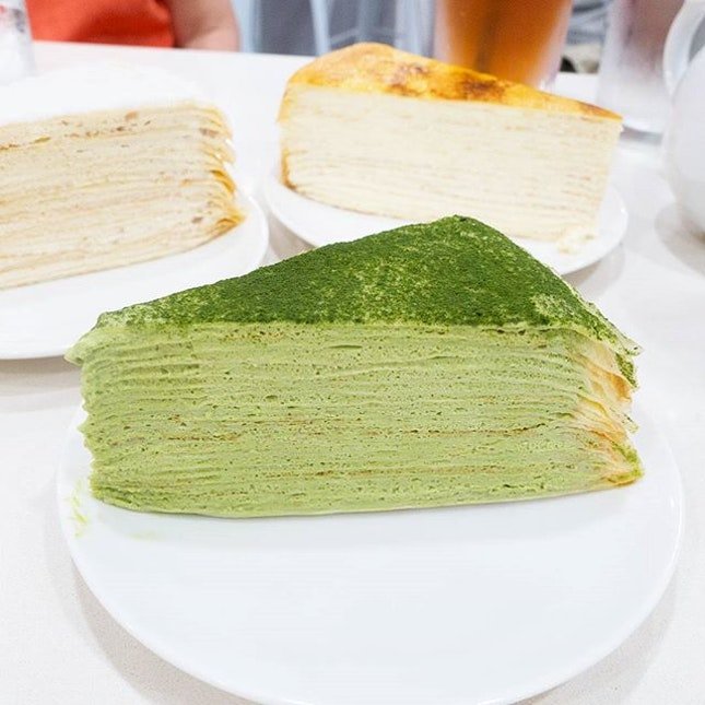 Green Tea Mille Crepes at Lady M (Westgate)