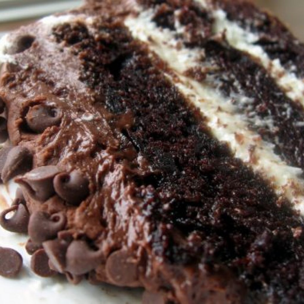 Hersheyâs Chocolate Cake with Cream Cheese Filling &  Chocolate Cream ...
