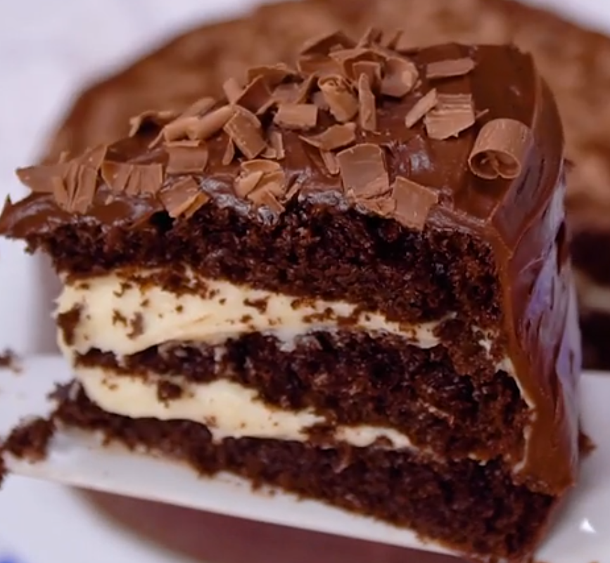 Hersheys Chocolate Cake with Cream Cheese Filling &  Chocolate Cream ...
