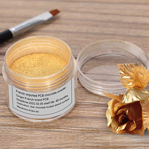 HomeHere Gold Luster Dust Edible Cake Silver Dust (14g) (Gold ...