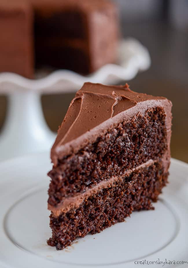 Homemade Chocolate Cake with Chocolate Frosting ...