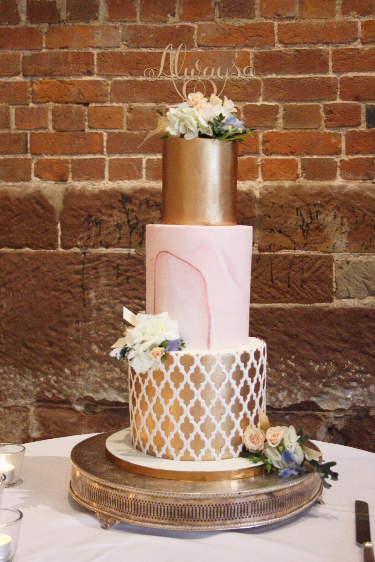 How much is a three tier wedding cake?