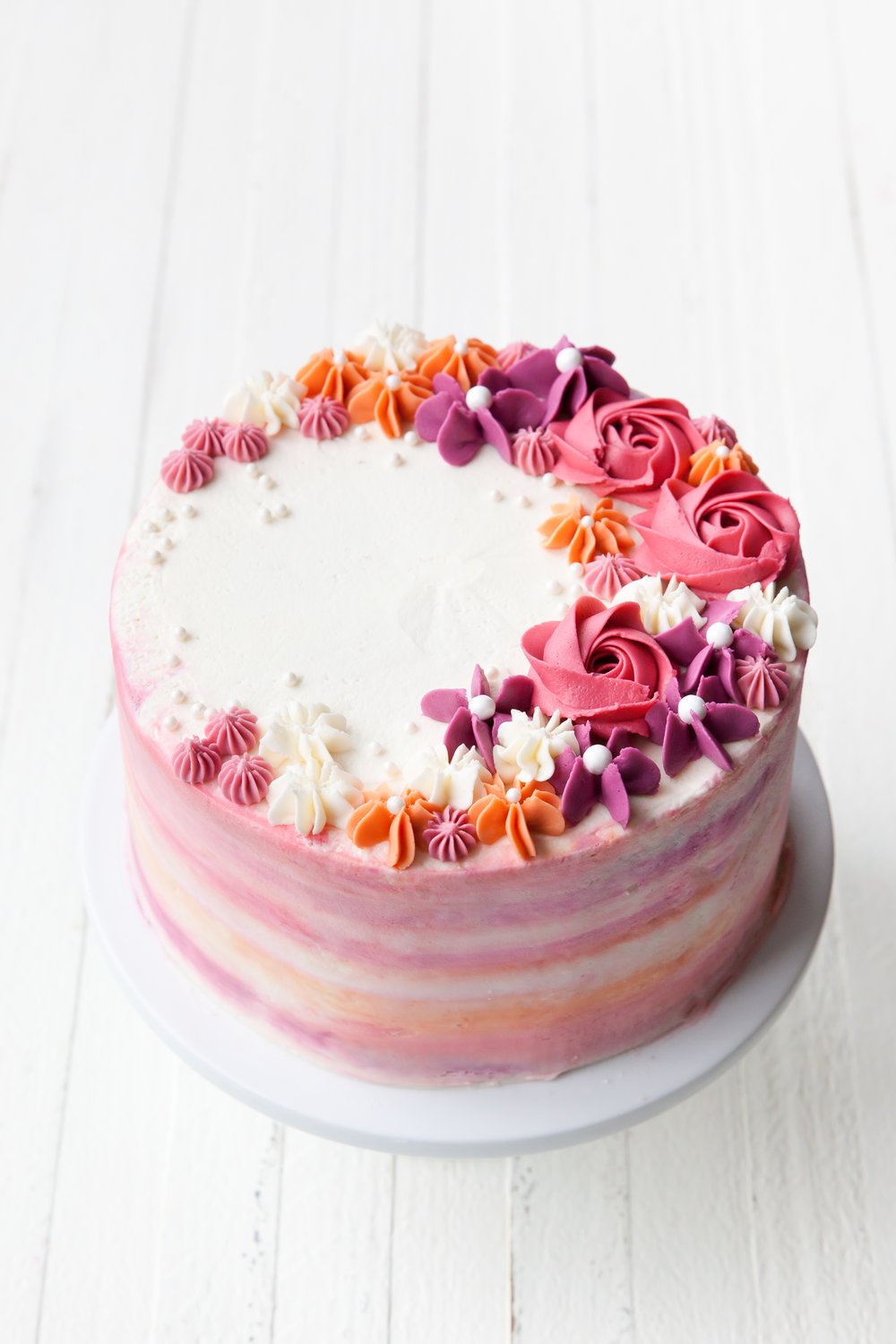 How to Make a Buttercream Flower Cake  Style Sweet CA