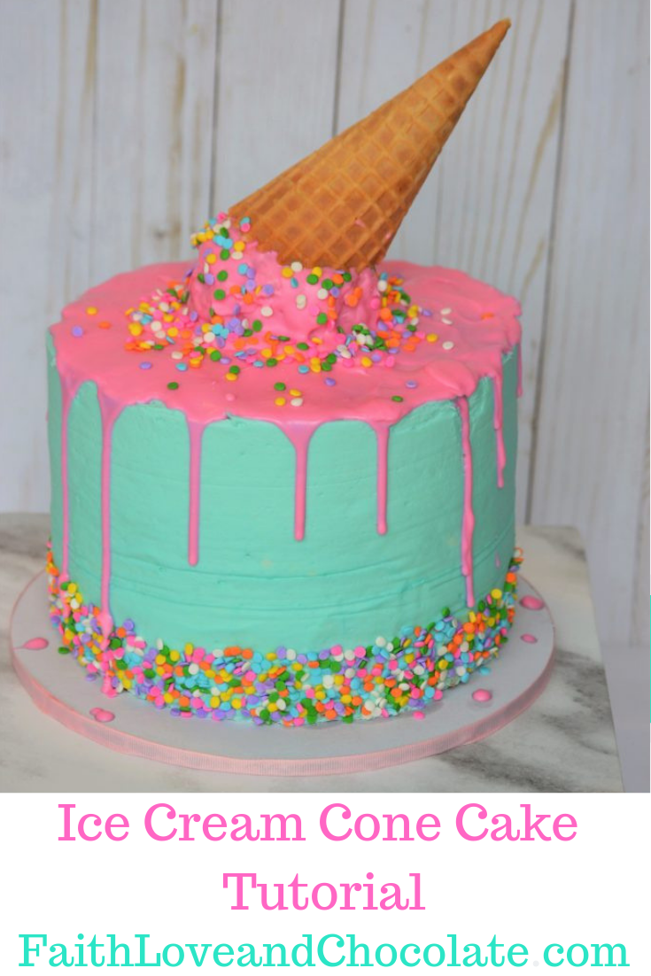How to Make an Ice Cream Cone Drip Cake