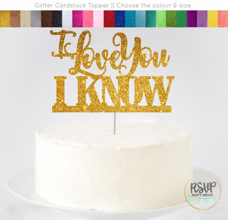 I Love You I Know Cake Topper Wedding Cake Topper Geeky
