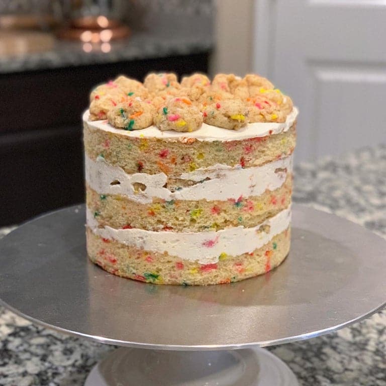 I made the Milk Bar birthday cake for my own birthday yesterday. : Baking